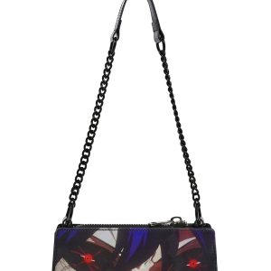 Dolls Kill x Tokyo Ghoul Shuu Tsukiyama Gourmet Lenticular Shoulder Vinyl Bag - Black