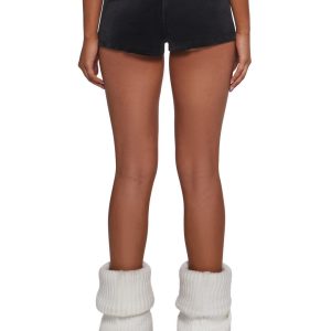 Juicy Couture Solid Hot Shorts With Ombre Hotfix - Black