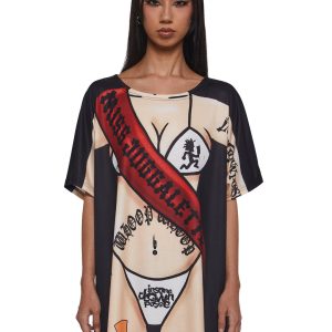 Dolls Kill x Insane Clown Posse Bikini Graphic Oversized Tee - Black