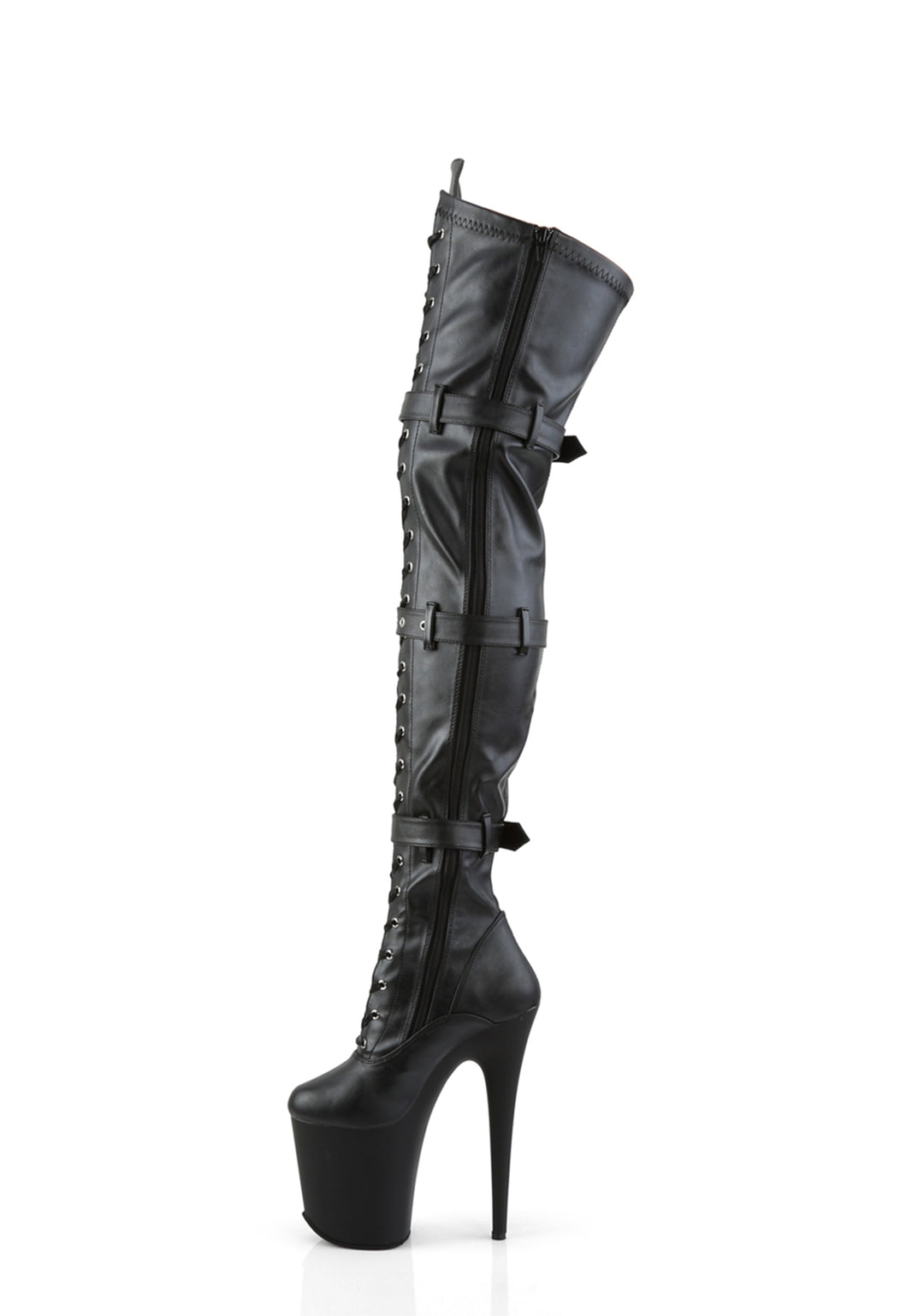 Flamingo-3028 Platform Thigh High Boots-Black - Image 2