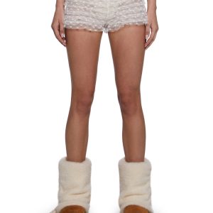 Womens Ruffle Heart Bloomers Sugar Thrillz - White