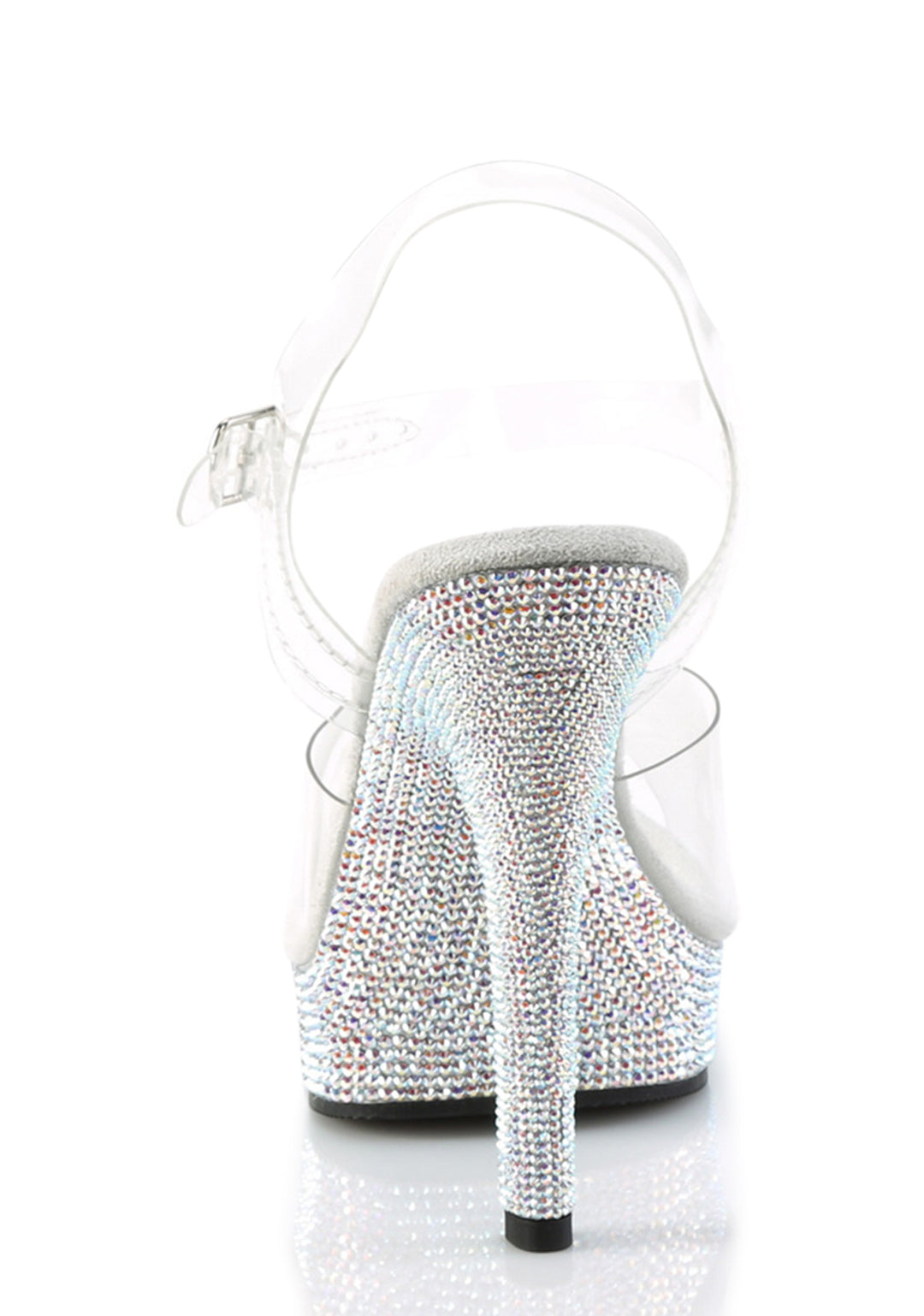 Majesty-508DM Platform Ankle Strap Sandals-Silver - Image 4