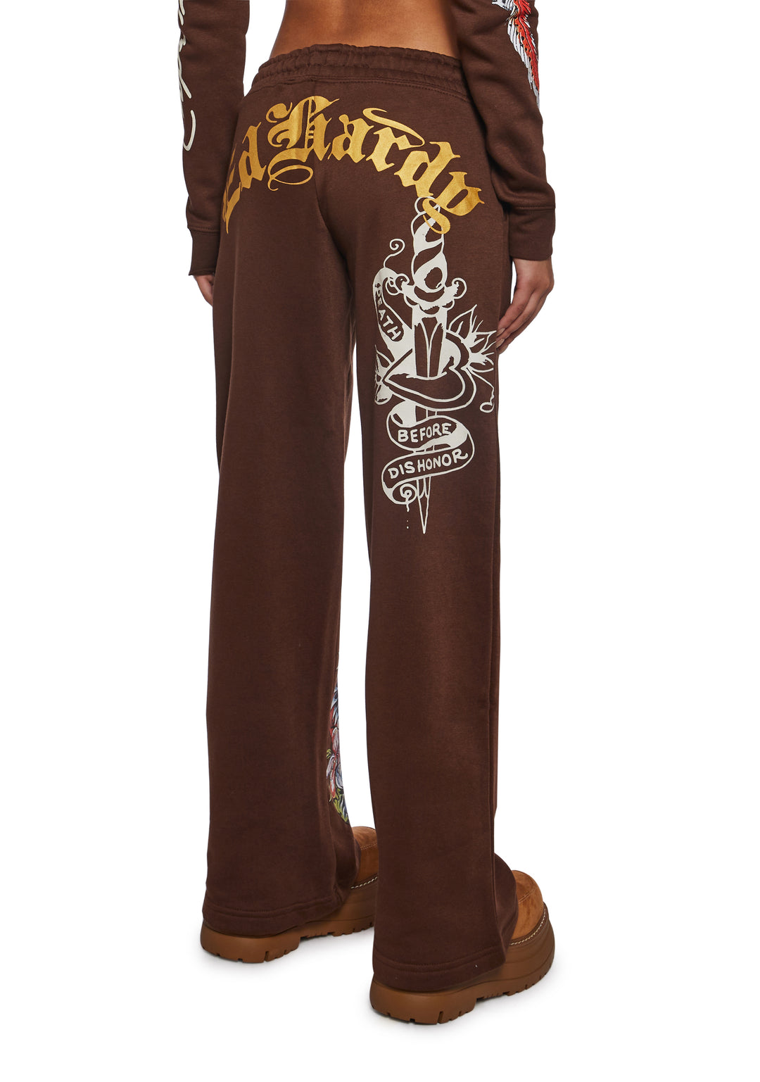 Ed Hardy Phoenix Sweatpants - Brown - Image 4