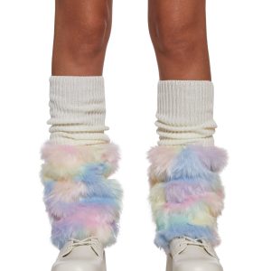 Pastel Fuzzy Leg Warmers Sugar Thrillz - Multi