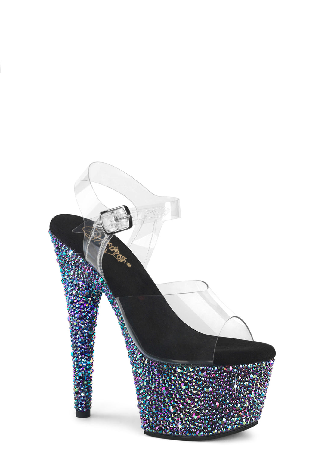 Bejeweled-708MS Platform Ankle Strap Sandals-Black - Image 5