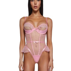 Roma Peek A Boo Bliss Teddy - Pink