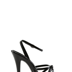 Flair-436 Platform Strappy Ankle Wrap Sandals-Black