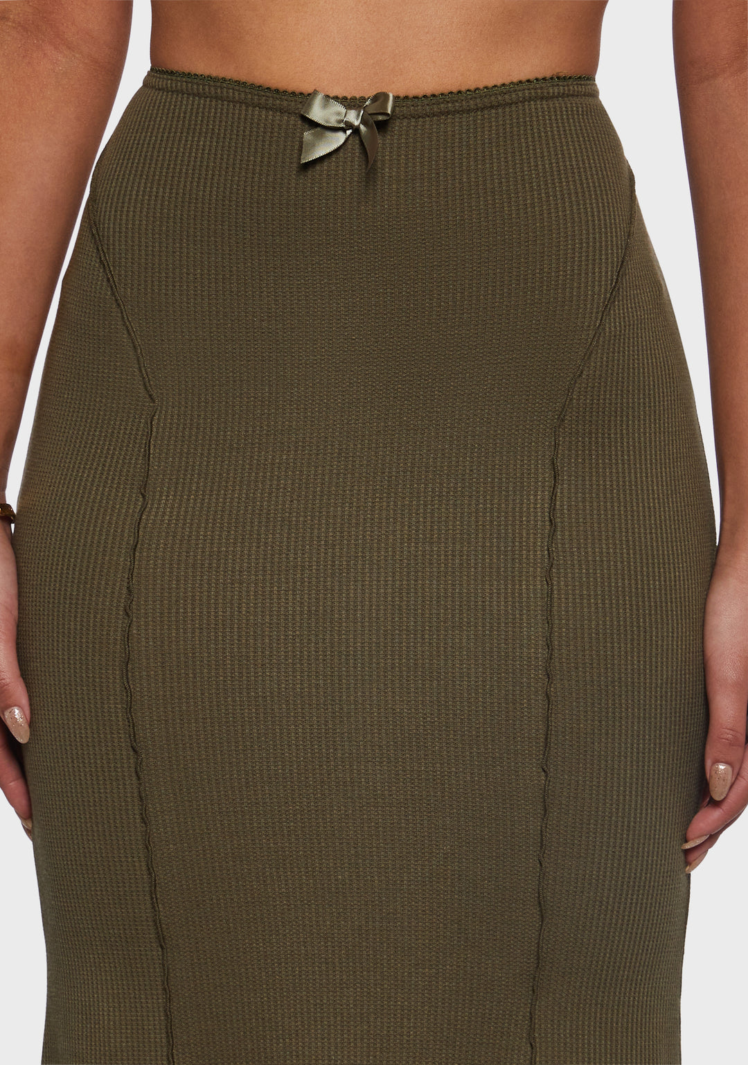 Womens Thermal Maxi Skirt Current Mood - Green - Image 5