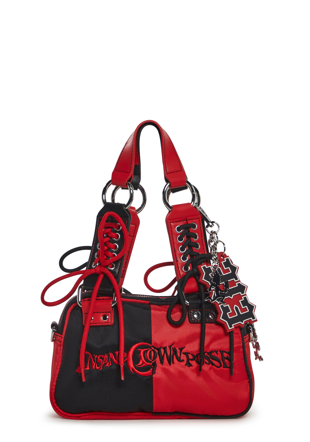 Dolls Kill x Insane Clown Posse Colorblock Corset Lace Up Shoulder Bag - Black - Image 4