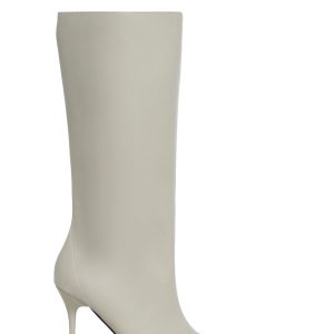 Vegan Leather Stiletto Booties Sugar Thrillz - White
