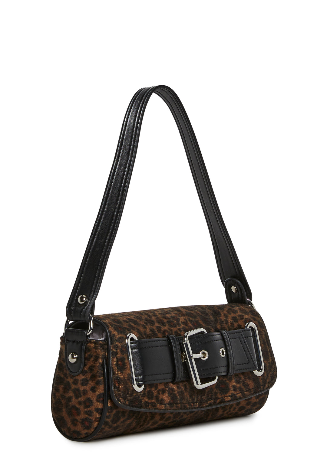 Faux Fur Leopard Shoulder Bag Current Mood - Multi - Image 3