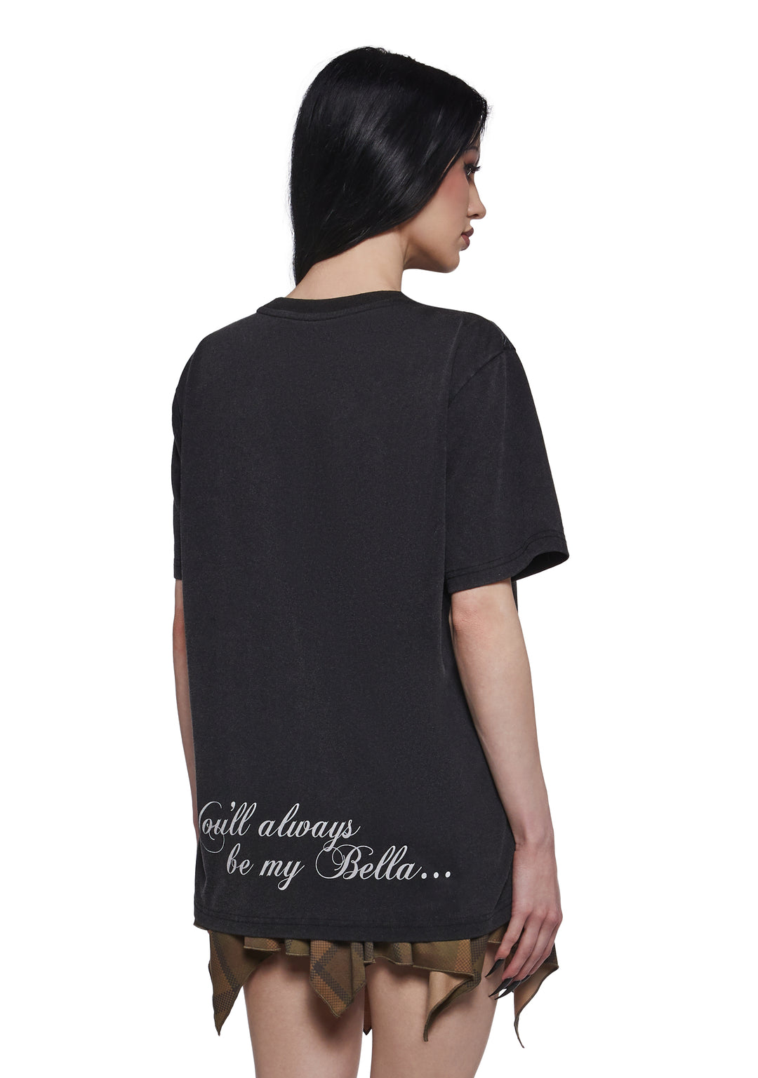 Dolls Kill x Twilight Edward Oversized Distressed Graphic Tee - Black - Image 7