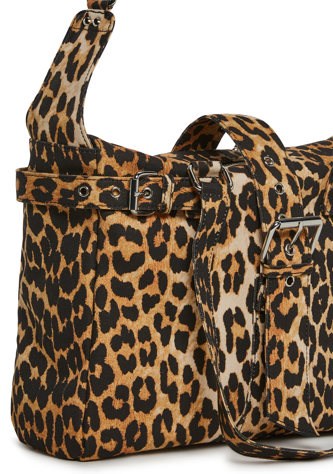 Leopard Print Canvas Tote Bag Current Mood - Multi - Image 5