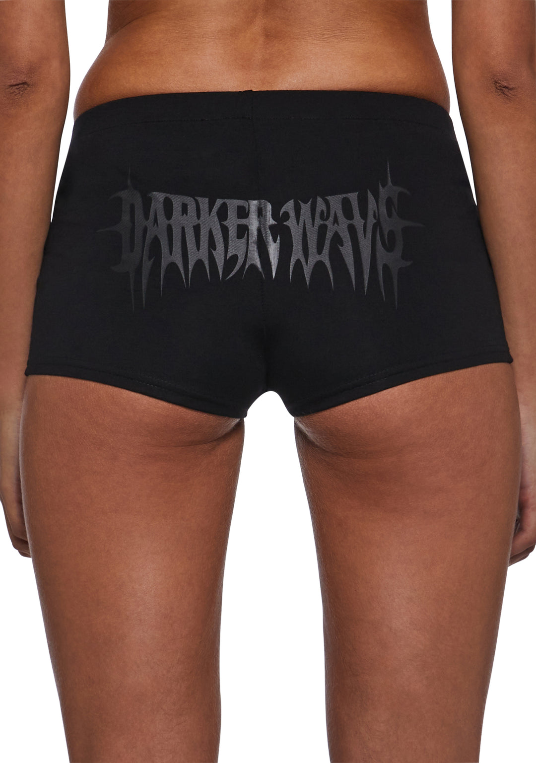 Womens Ego Micro Shorts With Hardware Darker Wavs - Black - Image 7