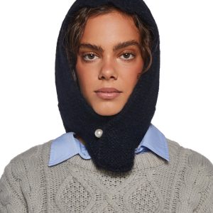 Chunky Knit Hood Current Mood - Black