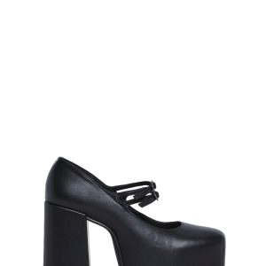 Macabre Meetup Platform Mary Janes - Black