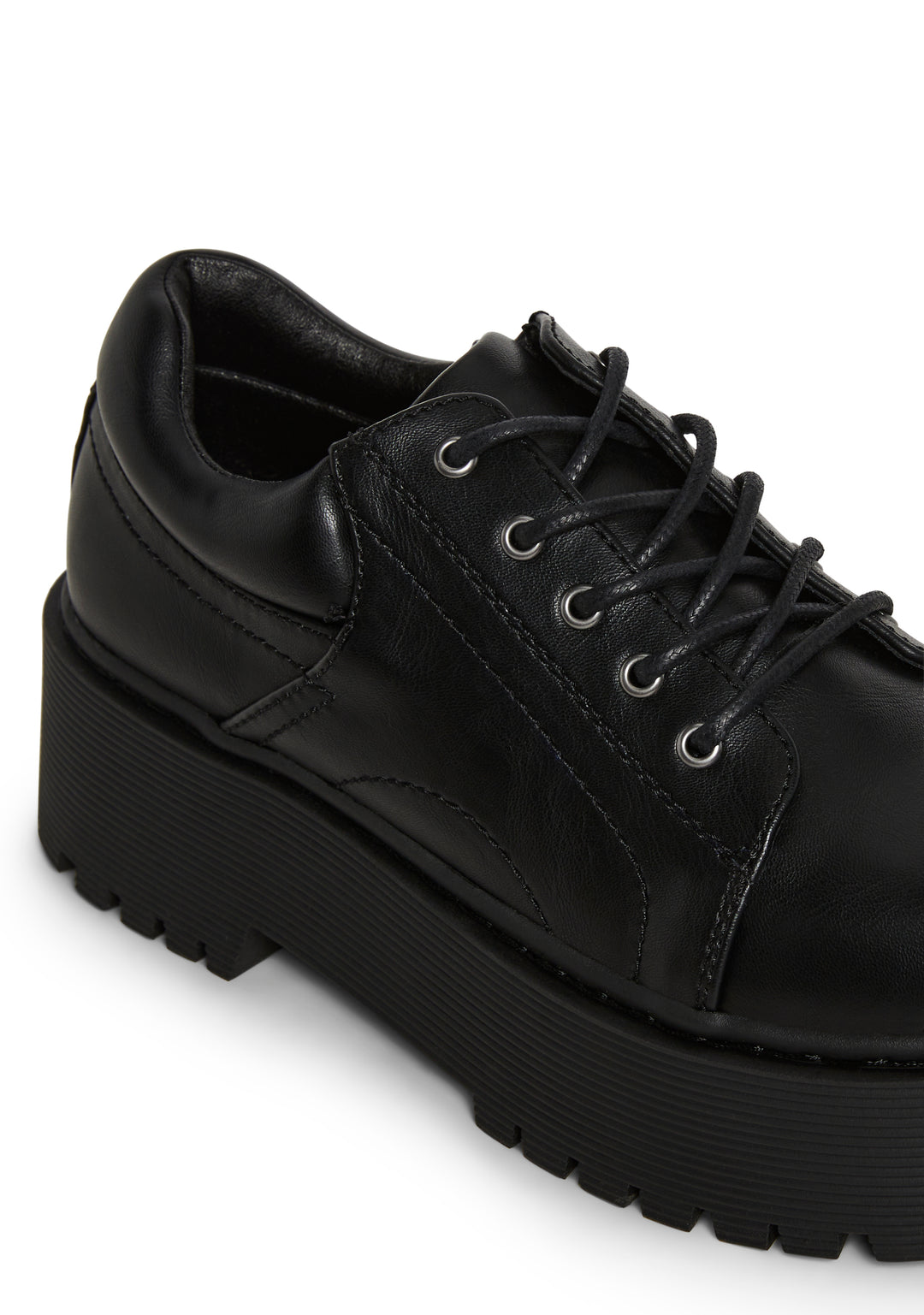 Vegan Leather Oxford Shoes Current Mood - Black - Image 2