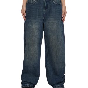 Womens Angel Wing Graphic Print Jeans Current Mood - Blue