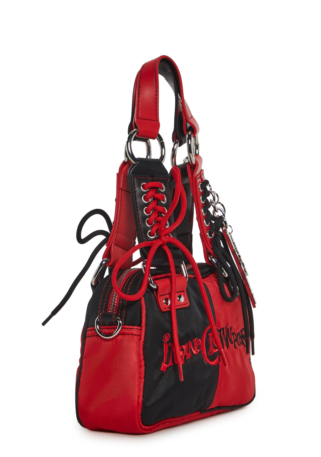 Dolls Kill x Insane Clown Posse Colorblock Corset Lace Up Shoulder Bag - Black - Image 3