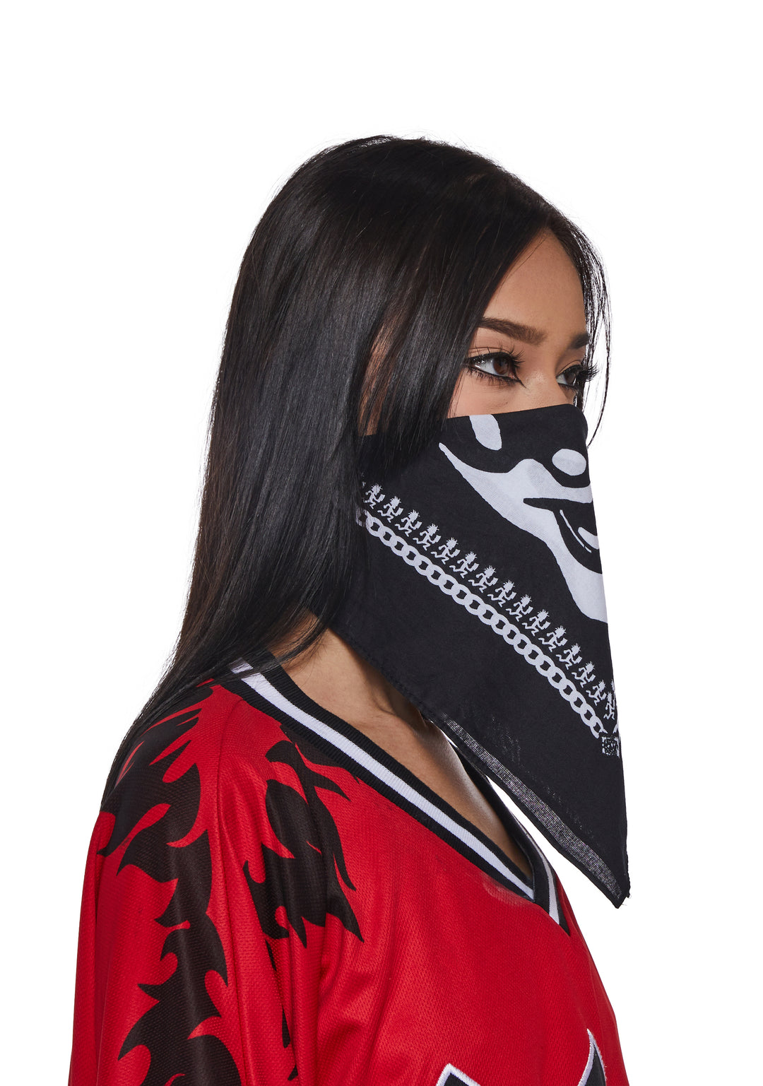 Dolls Kill x Insane Clown Posse Violent J Shaggy 2 Dope Graphic Bandana - Black - Image 4