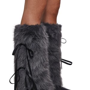 Leg Warmers With Bows Club Exx - Gray