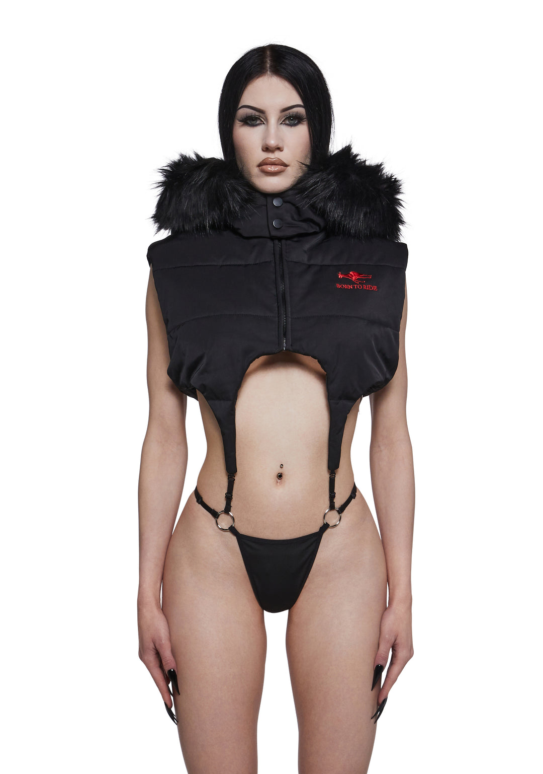 Namilia Born To Ride Puffer Vest - Black - Image 7