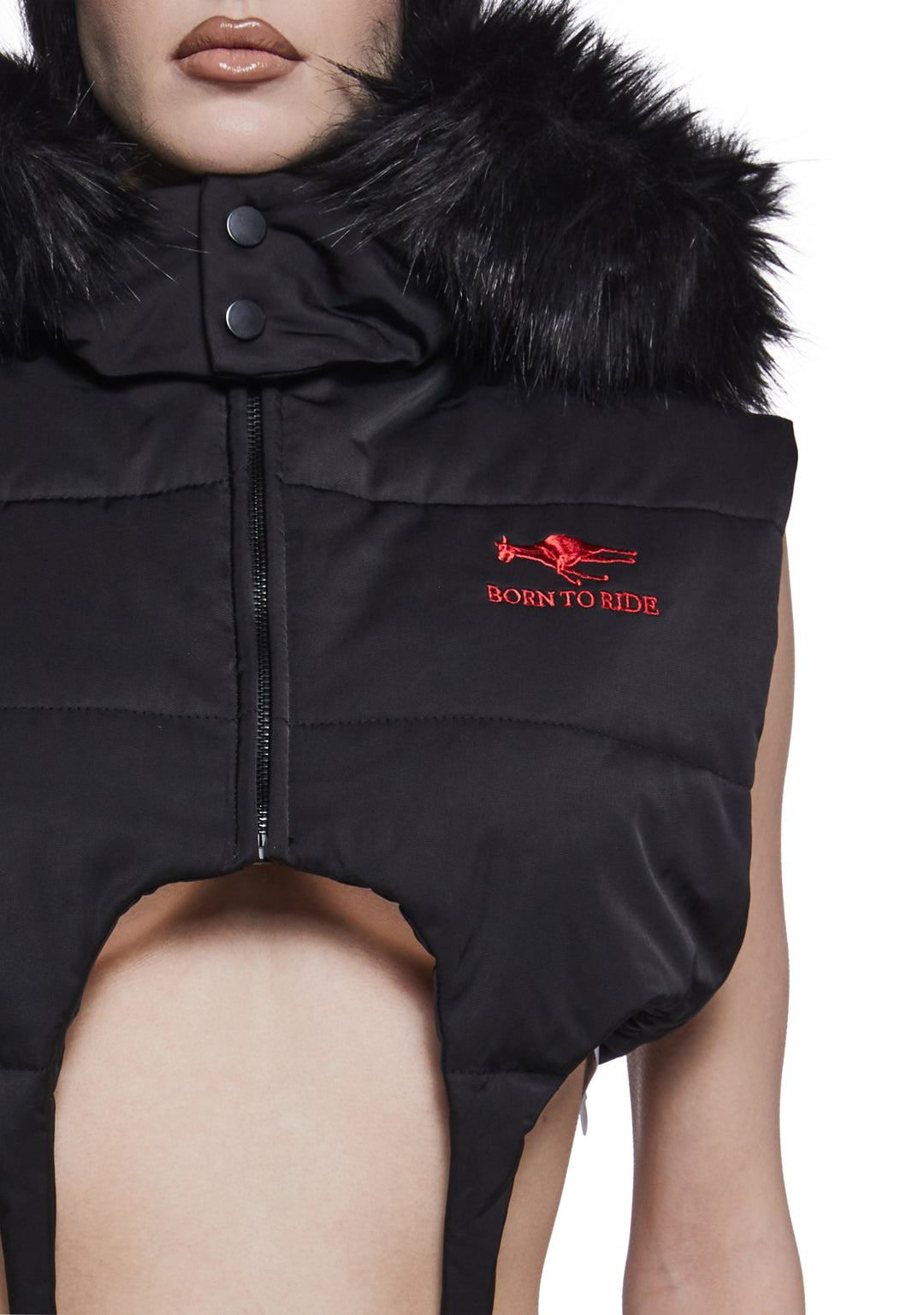 Namilia Born To Ride Puffer Vest - Black - Image 6