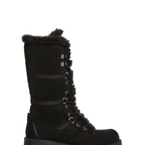 Winter Boots Faux Suede Current Mood - Black