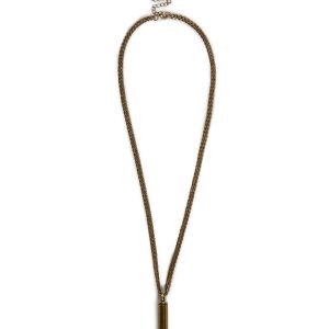 Darker Wavs Signal Bullet Necklae - Gold