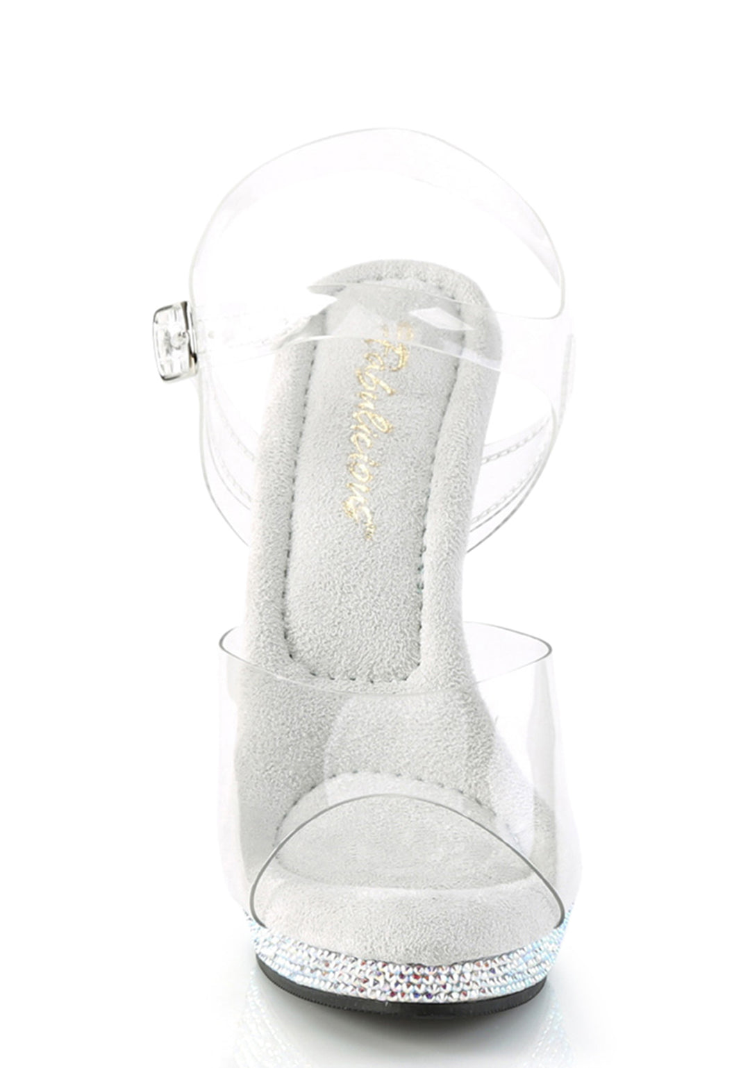 Lip-108 Platform Ankle Strap Rhinestones Sandals-Silver - Image 3