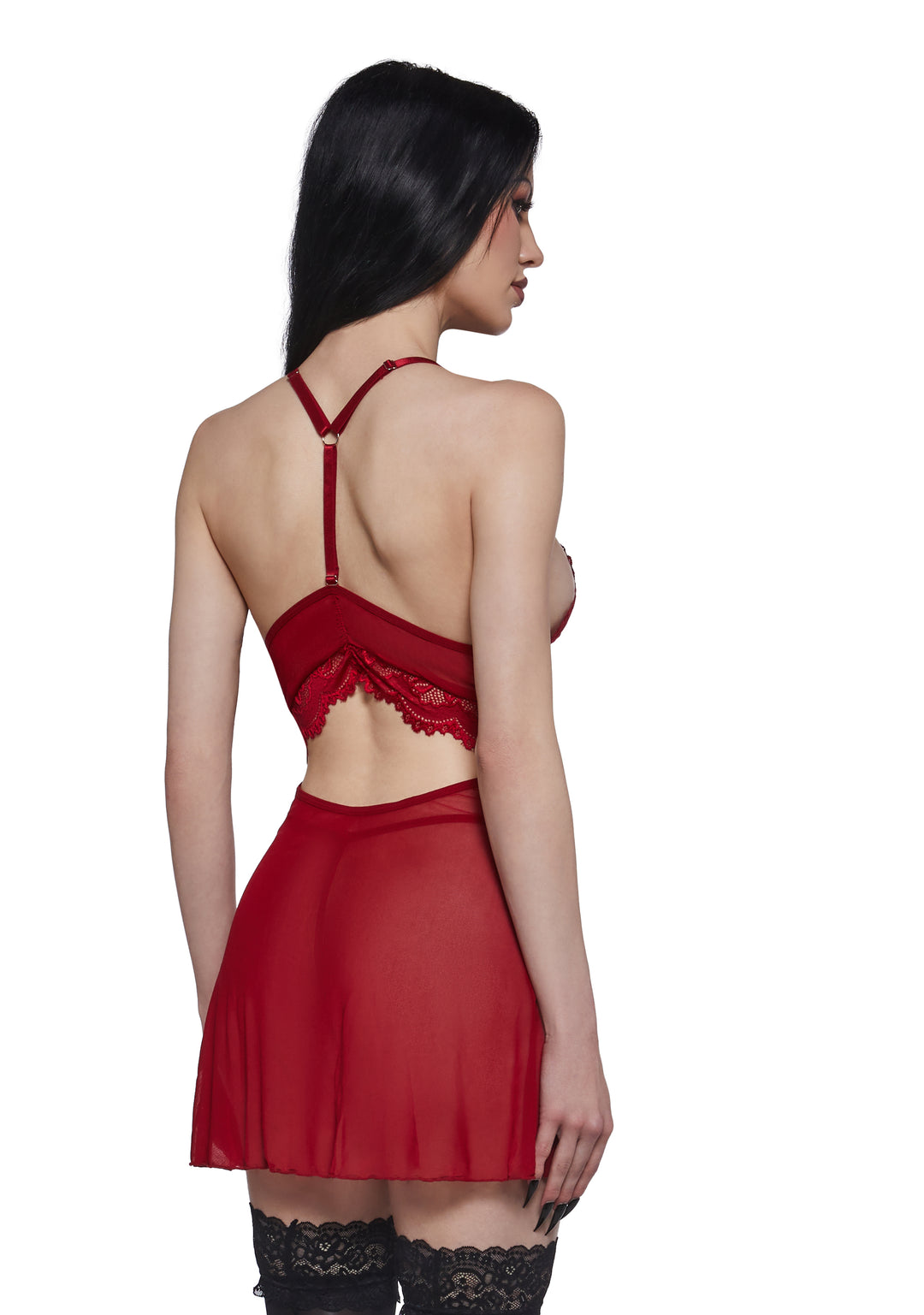 Devoted Hearts Mesh Slip Dress - Image 4