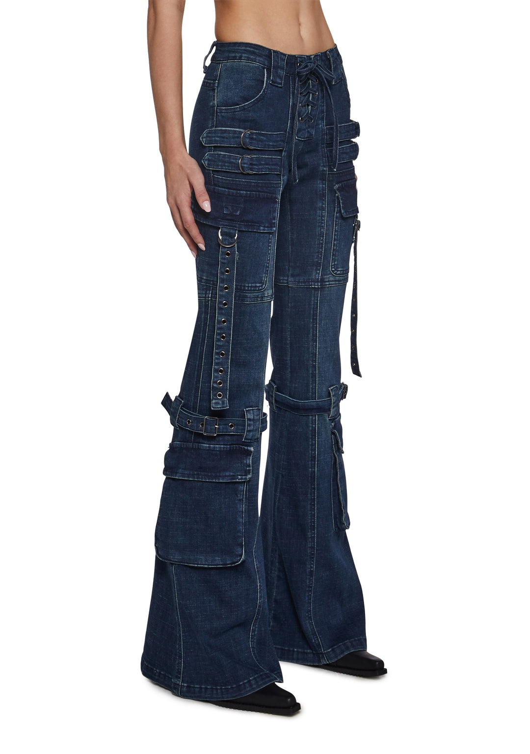 Current Mood Cargo Fitted Jeans - Blue - Image 3