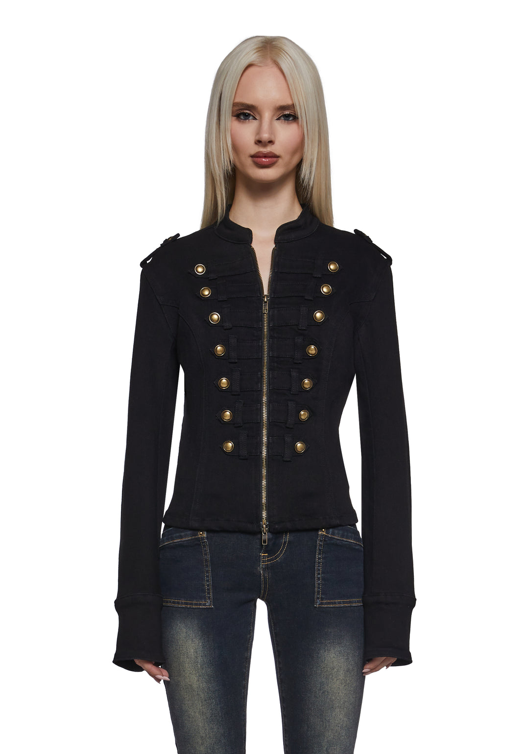 Womens Stretch Twill Jacket Widow - Black