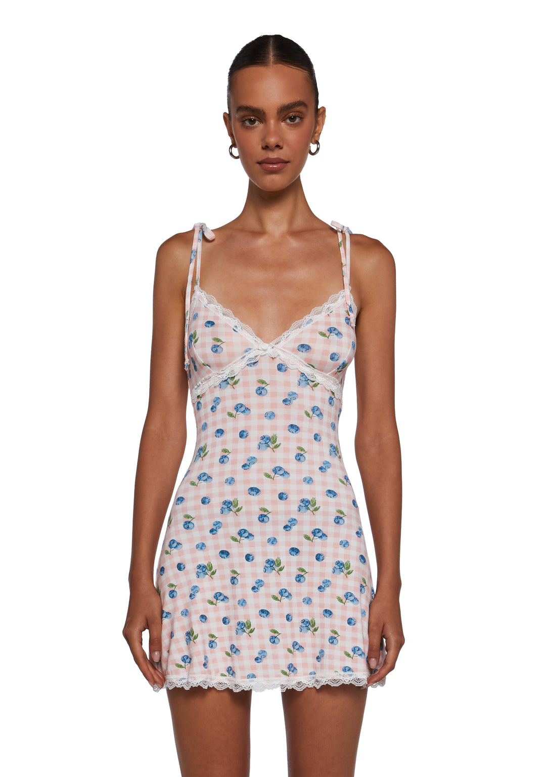 Womens Blueberry Mini Cotton Dress Sugar Thrillz - Multi