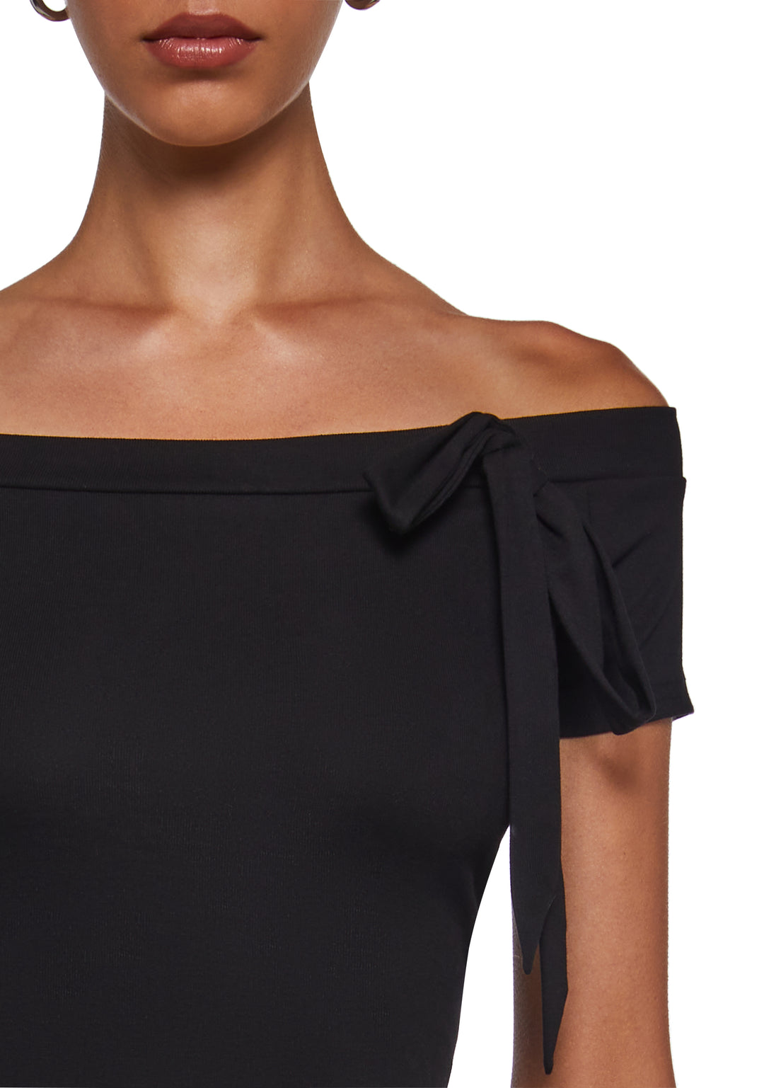 Womens Bow Crop Top Delias - Black - Image 5