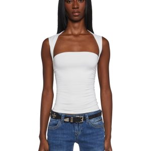 Dress Code Violation Crop Top - Ivory