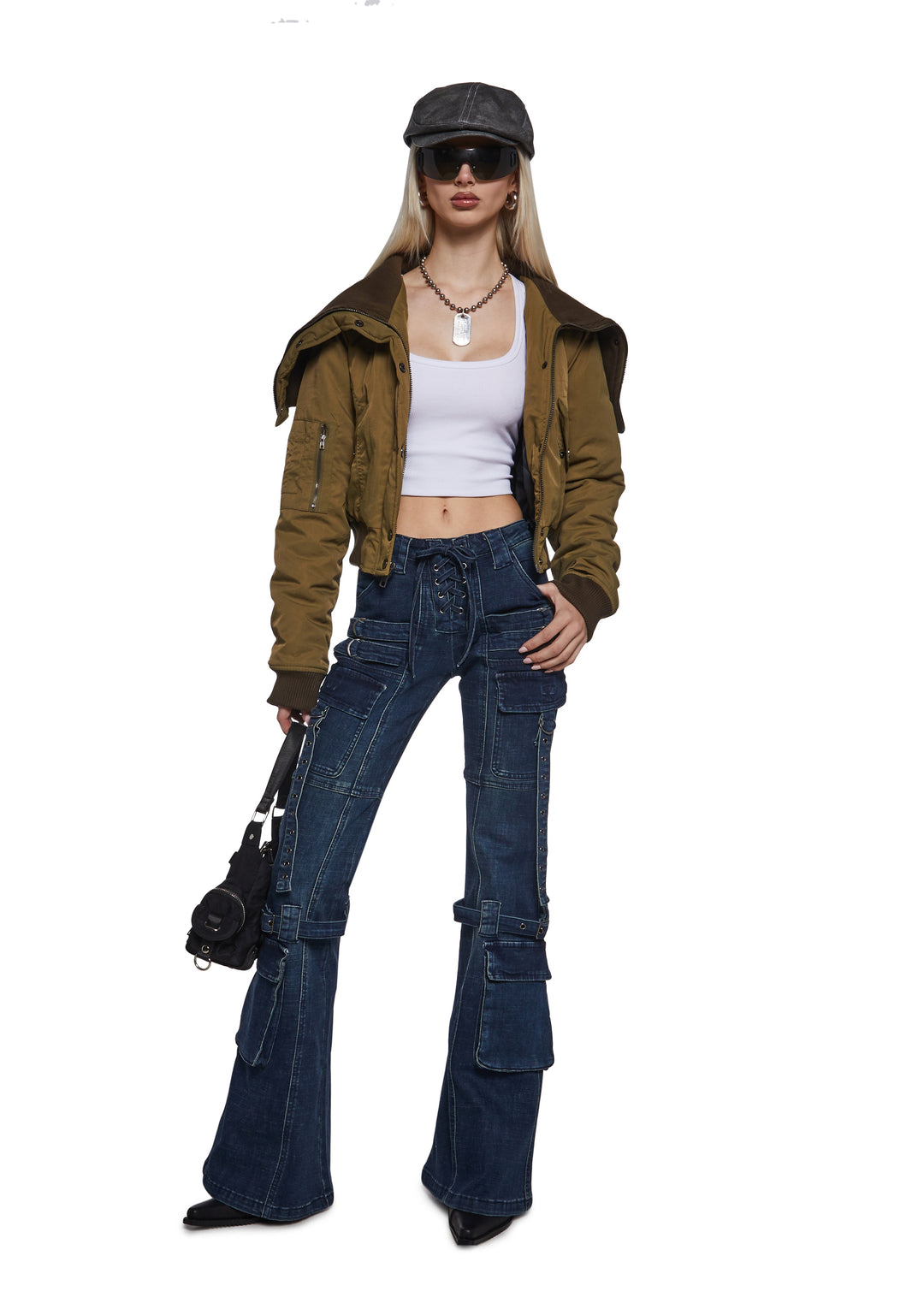 Current Mood Cargo Fitted Jeans - Blue - Image 2