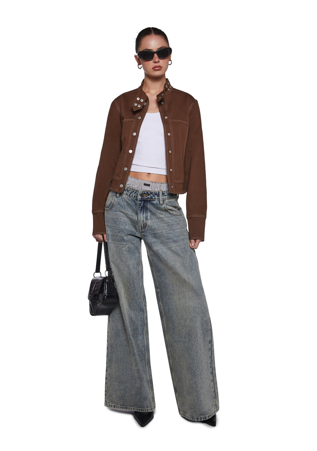 Washed Poplin Contrast Jacket Current Mood - Brown - Image 2