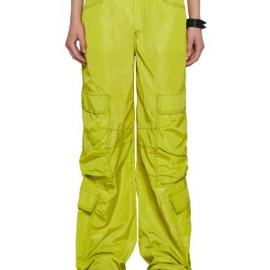 Womens Nylon Cargo Pants Club Exx - Yellow