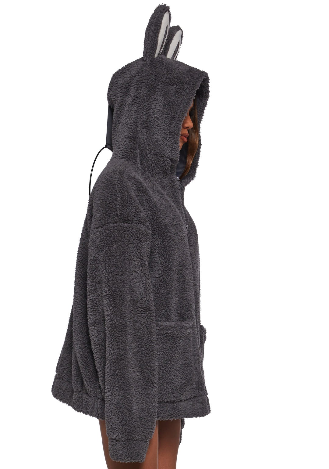 Labubu Sherpa Jacket Current Mood - Gray - Image 4