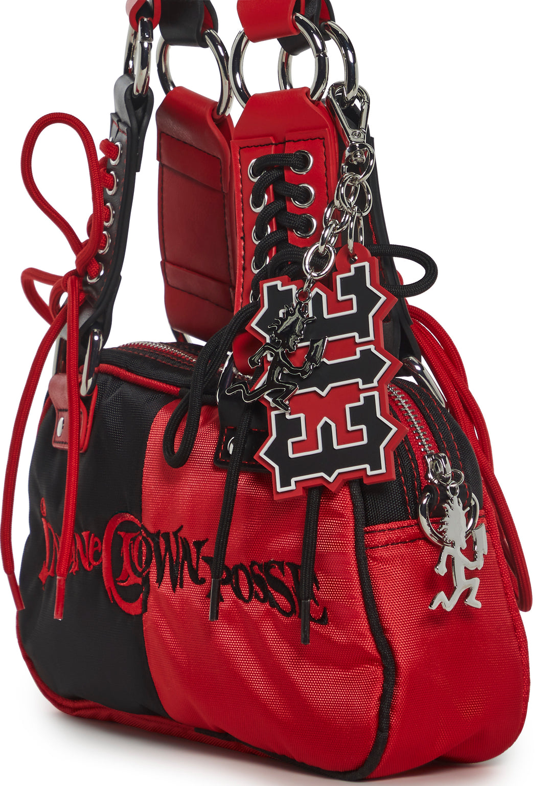 Dolls Kill x Insane Clown Posse Colorblock Corset Lace Up Shoulder Bag - Black - Image 5