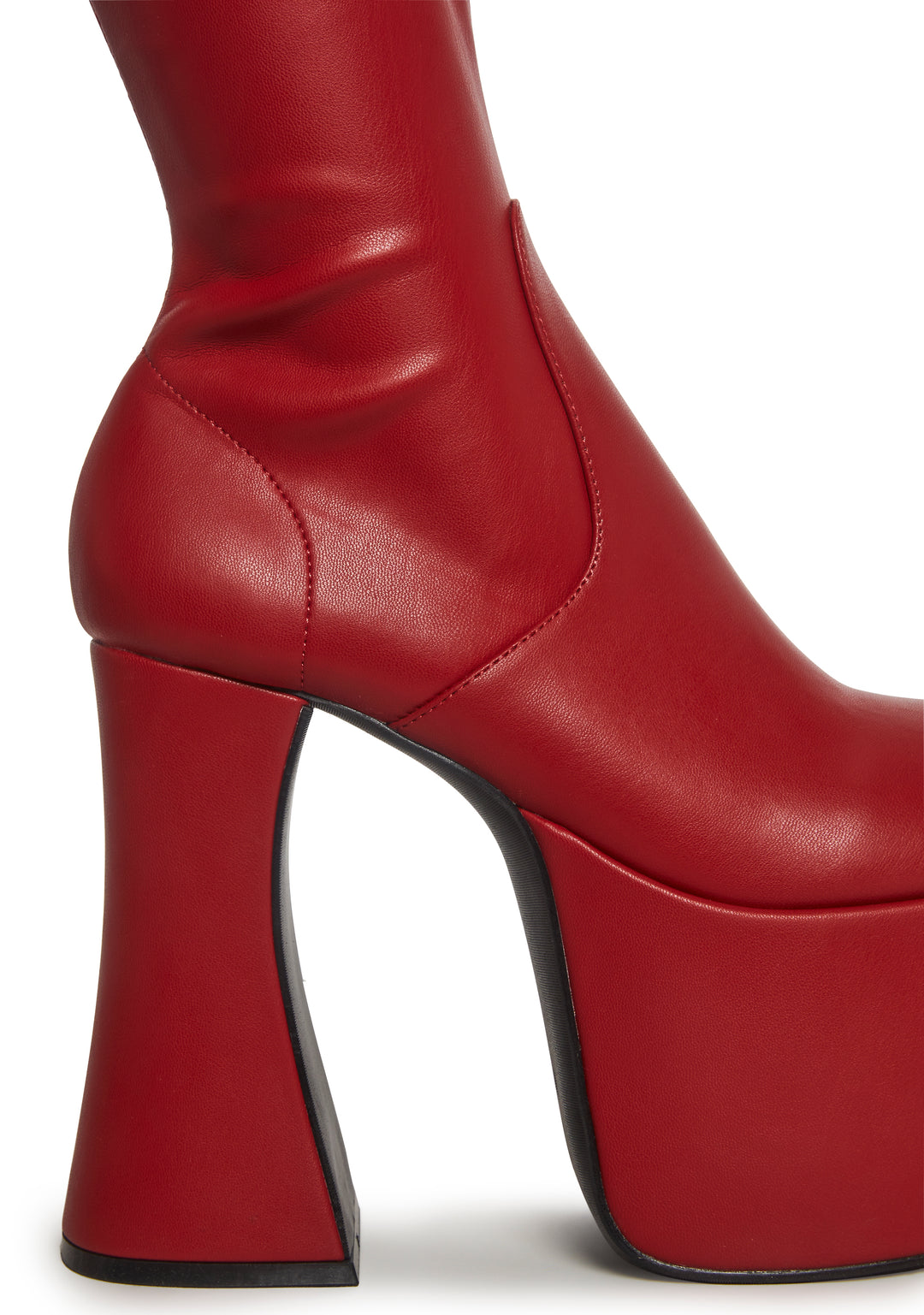Retro Party Stretch Boots - Red - Image 2