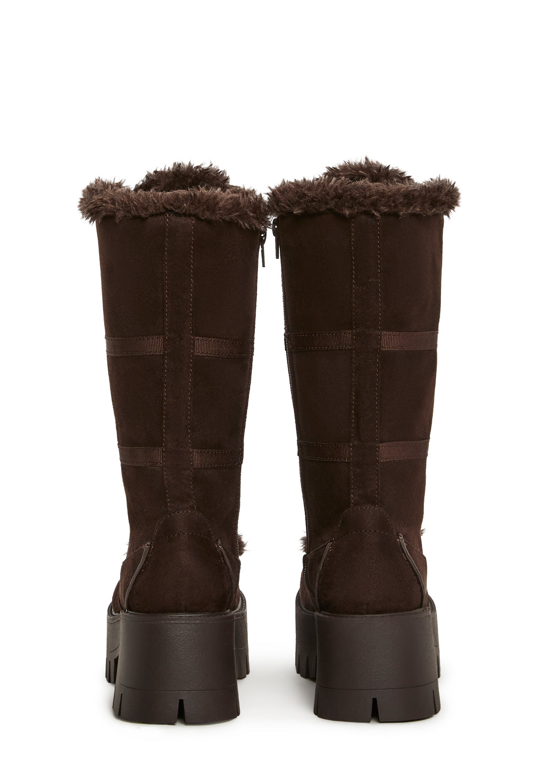 Winter Boots Faux Suede Current Mood - Brown - Image 4
