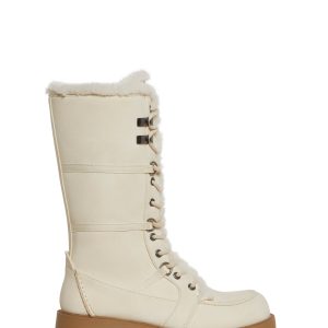 Winter Boots Faux Suede Current Mood - White
