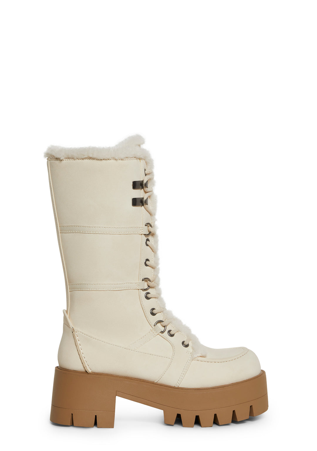 Winter Boots Faux Suede Current Mood - White