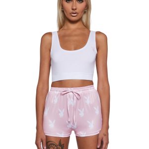 Womens Sexy Playboy Slumber Bunny Set - Pink