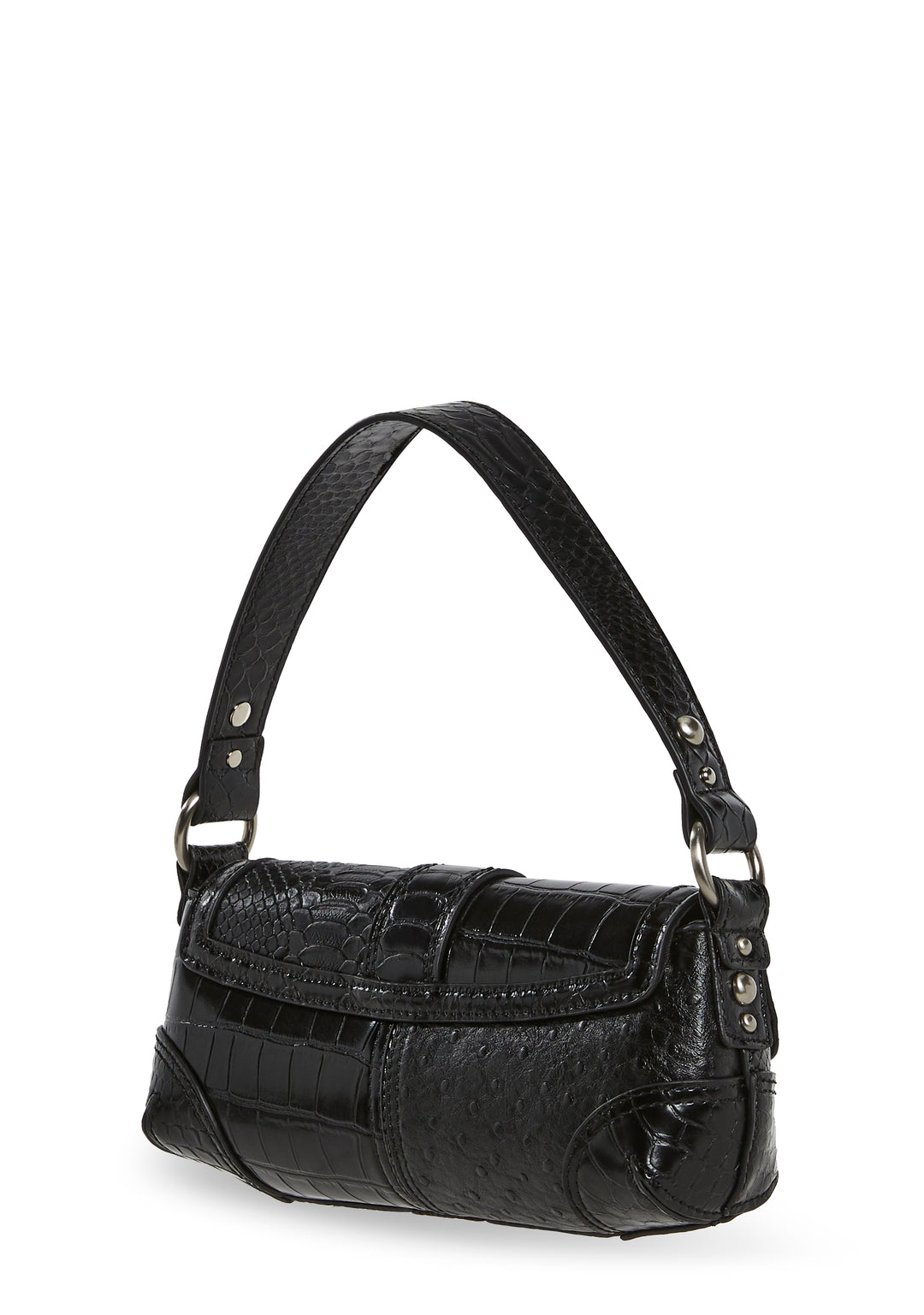 Vegan Leather Mini Shoulder Bag Current Mood - Black - Image 4