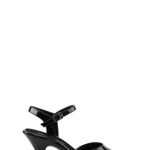 Belle-309 Platform Ankle Strap Sandals-Black