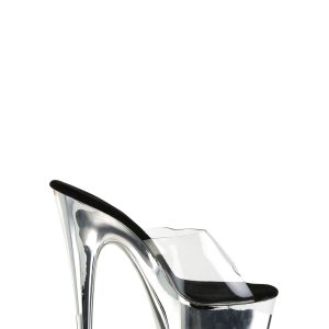 Adore-701 Platform Slides-Silver Chrome