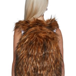 Faux Fur Backpack Club Exx - Brown